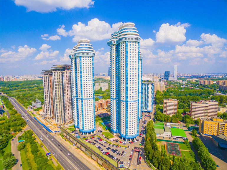 Съемка жилой недвижимости с воздуха, фото ЖК Воробьевых Гор